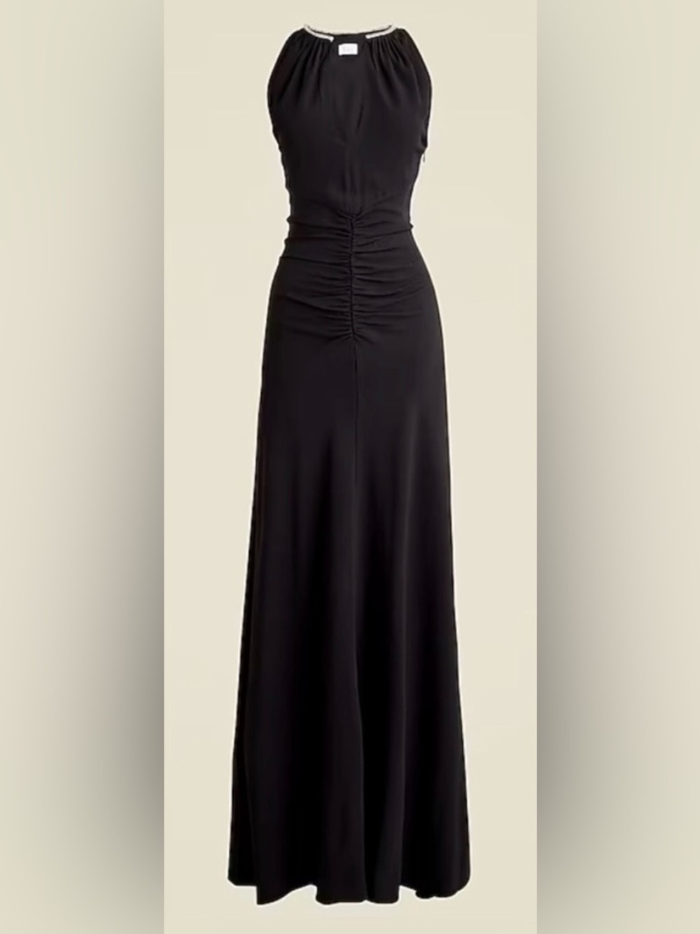 J.Crew Collection Full-length embellished ruched dress in black - Picture 2 of 9
